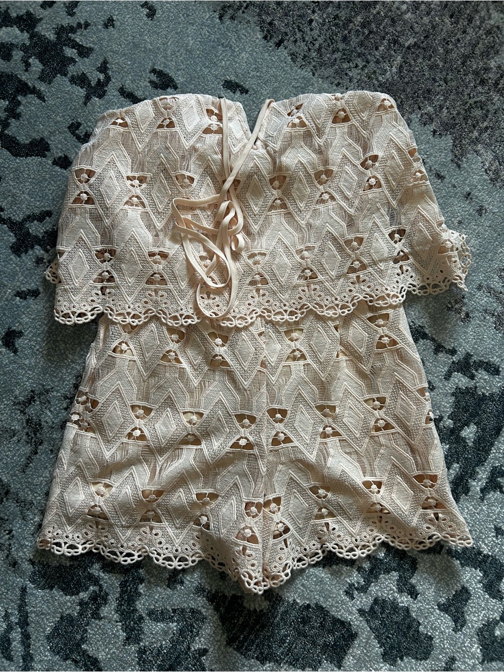Gianni Bini Light Pink Lace Romper
